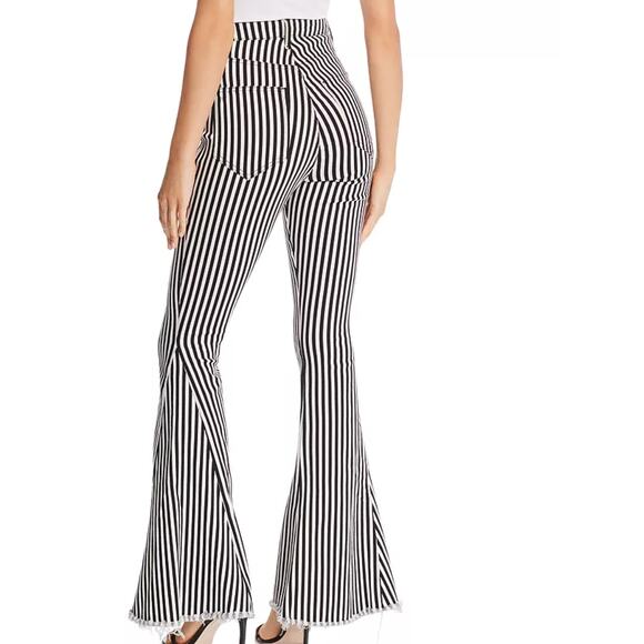 Show Me Your Mumu Berkeley Striped Flare Bellbottom Jeans Women's Size 29 - Picture 2 of 9